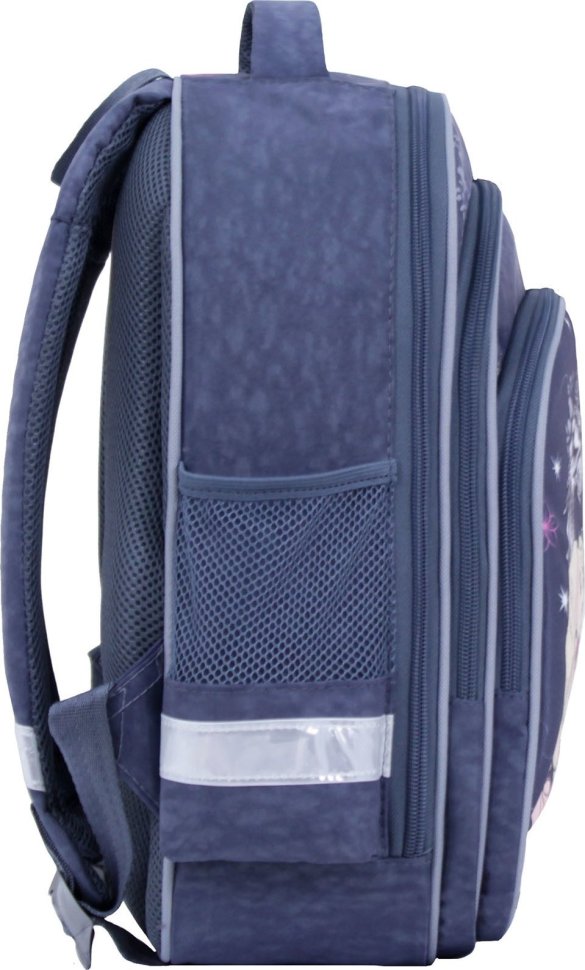 Сірий шкільний рюкзак для дівчаток з ортопедичною спинкою Bagland (53422)