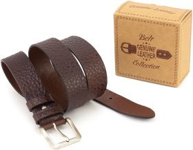 Качественный мужской ремень из кожи буйвола Gherardini 40683-GH.BRW.BUFF