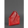 Кожаная женская сумка-косметичка красного цвета BlankNote Пирамида (12716) - 6