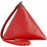Кожаная женская сумка-косметичка красного цвета BlankNote Пирамида (12716) - 1