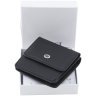 Мініатюрний жіночий гаманець із натуральної шкіри чорного кольору з монетницею ST Leather 73822 - 10
