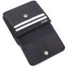 Мініатюрний жіночий гаманець із натуральної шкіри чорного кольору з монетницею ST Leather 73822 - 6
