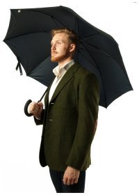 Мужской зонт-трость Fulton Knightsbridge-2 G451 City Stripe Navy (Классический, синий в белую полоску, полуавтомат) 93822