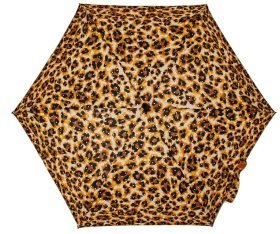 Мини-зонт женский Fulton L501 Tiny-2 Bling Leopard (складной, коричневый с леопардовым принтом) 93922