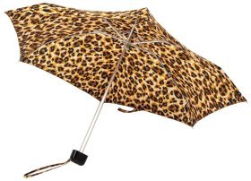 Мини-зонт женский Fulton L501 Tiny-2 Bling Leopard (складной, коричневый с леопардовым принтом) 93922