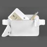Поясная сумка белого цвета из качественной кожи BlankNote Dropbag Mini (12787) - 2