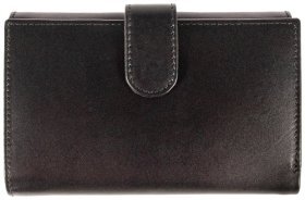 Вертикальный женский кошелек из натуральной гладкой кожи Ashwood V62 94022 черного цвета