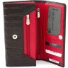 Місткий гаманець коричнево-червоного кольору з якісної шкіри KARYA (1018-57) - 2