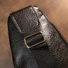 Черная мужская сумка-слинг через плечо из кожзаменителя под экзотику Vintage (20505) - 9