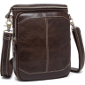 Модная мужская сумка-мессенджер из натуральной кожи коричневого цвета Vintage (20023) - 3