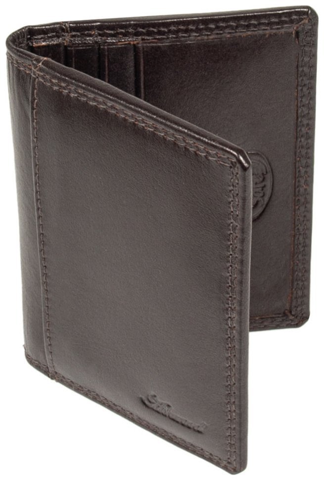 Мужской картхолдер из натуральной гладкой кожи Ashwood 94422 коричневого цвета modnotak фото №4