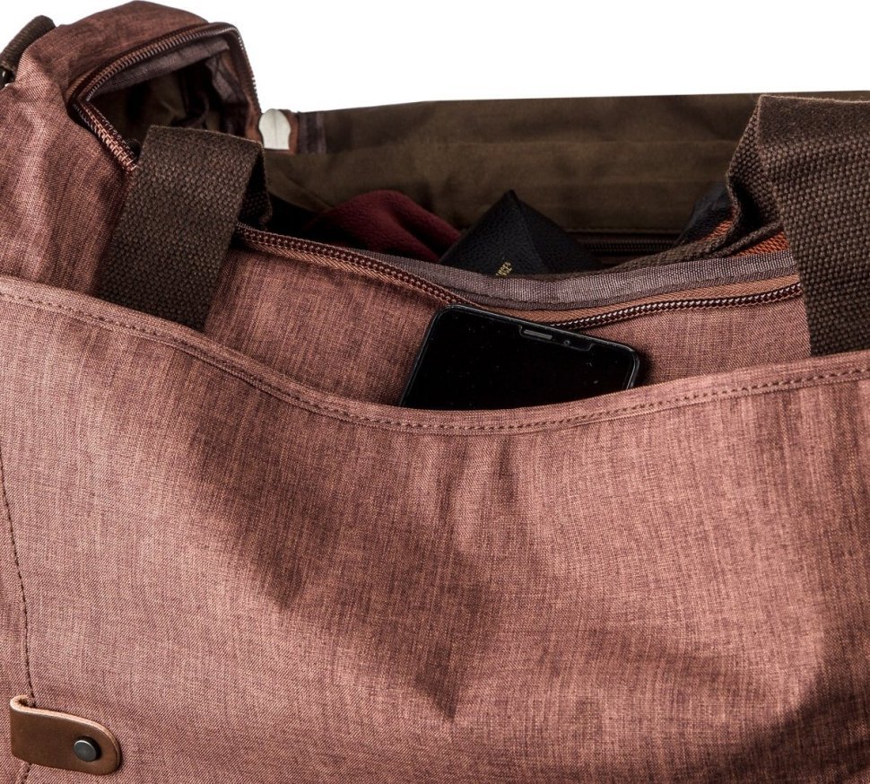 Малинова дорожня сумка з міцного текстилю Vintage (20138)