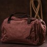 Малинова дорожня сумка з міцного текстилю Vintage (20138) - 10