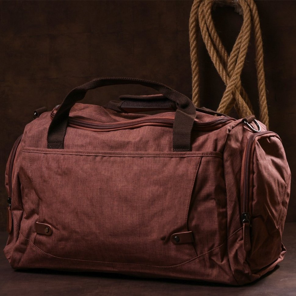 Малинова дорожня сумка з міцного текстилю Vintage (20138)