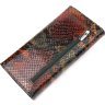 Різнобарвний жіночий гаманець із натуральної фактурної шкіри під змію KARYA (2421008) - 2