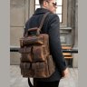 Большой рюкзак из коричневой кожи винтажного стиля Tiding Bag (21246) - 2