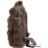 Большой рюкзак из коричневой кожи винтажного стиля Tiding Bag (21246) - 5