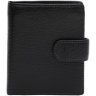 Вертикальне чоловіче портмоне з якісної натуральної шкіри чорного кольору Ricco Grande 65422 - 1