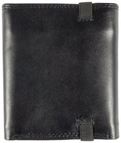 Мужское портмоне из натуральной гладкой кожи на резинке Ashwood 1265 VT черного цвета 95422