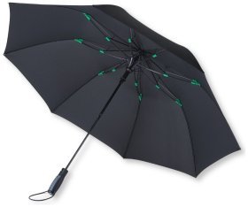 Мужской складной зонт Fulton Vortex G941 Black (автомат, однотонный черный) 95522