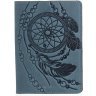 Синяя обложка на паспорт из натуральной кожи с рисунком SHVIGEL (2413795) - 1