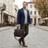 Коричневая мужская сумка-портфель из натуральной кожи крейзи хорс с ручками SHVIGEL (2411105) modnotak фото - 9