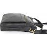 Мужская сумка черного цвета из винтажной кожи Крейзи VATTO (12063) - 6