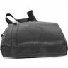 Чоловіча сумка чорного кольору з вінтажній шкіри Крейзі VATTO (12063) - 7