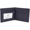 Синій шкіряний гаманець без застібки ST Leather (18437) - 2