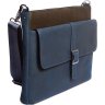 Стильная мужская сумка через плечо синяя Issa Hara B17 (12-33) - 3