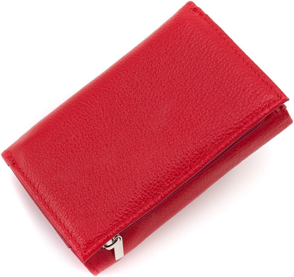 Жіночий гаманець невеликого розміру із натуральної шкіри червоного кольору ST Leather 1767222