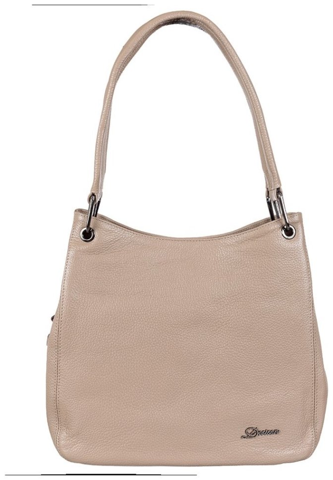Повседневная женская сумка через плечо из кожи бежевого цвета Desisan 107322 (флотар) modnotak фото №1