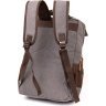 Серый рюкзак из качественного текстиля с множеством карманов Vintage (20618)  - 2