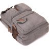 Сірий рюкзак з якісного текстилю з безліччю кишень Vintage (20618) - 3