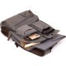 Сірий рюкзак з якісного текстилю з безліччю кишень Vintage (20618) - 5