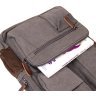 Сірий рюкзак з якісного текстилю з безліччю кишень Vintage (20618) - 6