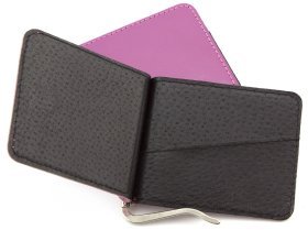 Фиолетовый зажим для денег ручной работы ST Leather (16391)