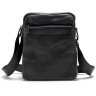Компактная мужская сумка-планшет из натуральной кожи черного цвета на два отдела Tiding Bag 77522 - 5