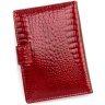 Обложка из лаковой кожи для паспорта и отделений для карточек ST Leather 97722 Красный цвет фото №3 Обложка из лаковой кожи для паспорта и отделений для карточек ST Leather 97722 Красный цвет modnotak фото - 3