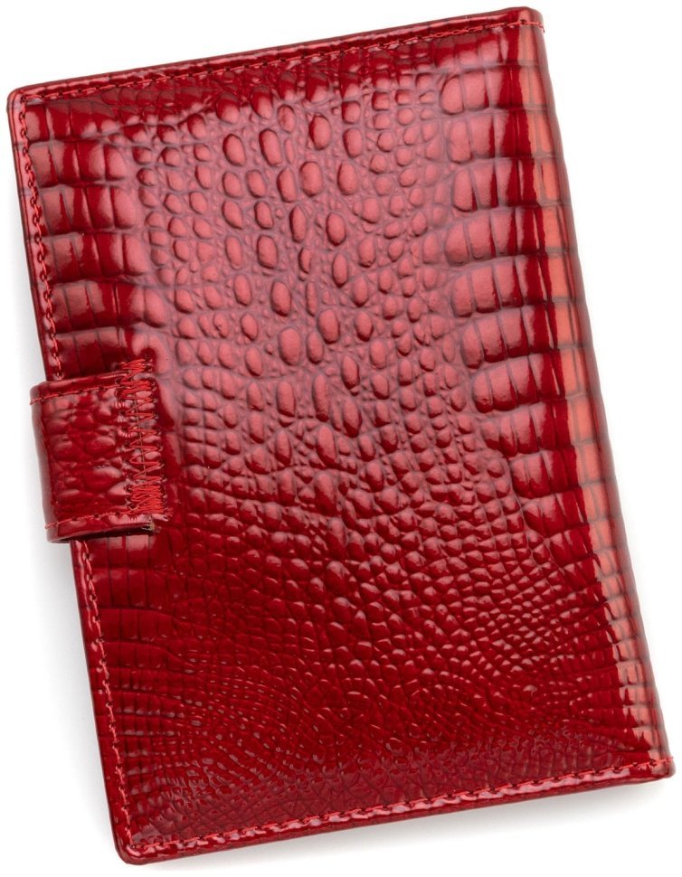 Обложка из лаковой кожи для паспорта и отделений для карточек ST Leather 97722 Красный цвет фото №3 Обложка из лаковой кожи для паспорта и отделений для карточек ST Leather 97722 Красный цвет modnotak фото №3