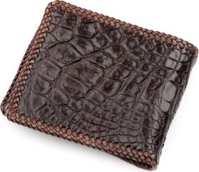 Оригинальное портмоне небольшого размера из натуральной кожи крокодила CROCODILE LEATHER (024-18229)