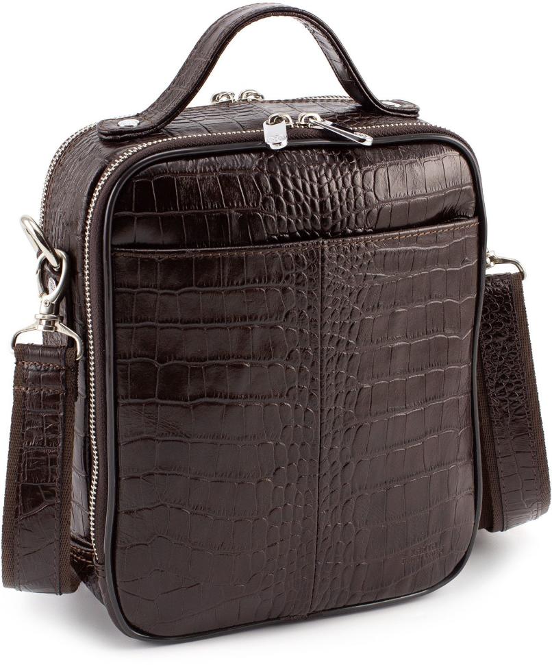 Чоловіча шкіряна сумка коричневого кольору KARYA (0753-57)