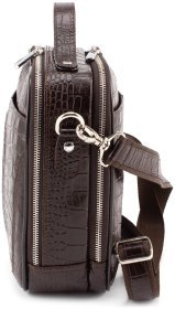 Мужская кожаная сумка коричневого цвета KARYA (0753-57)