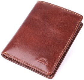 Небольшой мужской кошелек из гладкой кожи без застежки Tony Perotti коричневый 108522