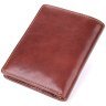 Небольшой мужской кошелек из гладкой кожи без застежки Tony Perotti коричневый 108522 modnotak фото - 2