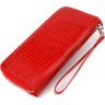 Жіночий лаковий гаманець з натуральної шкіри червоного кольору на блискавці CANPELLINI (2421613) - 2