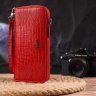 Жіночий лаковий гаманець з натуральної шкіри червоного кольору на блискавці CANPELLINI (2421613) - 6