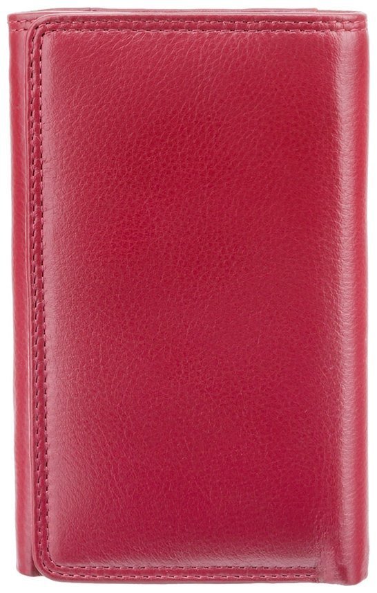 Червоний жіночий гаманець потрійного складання з натуральної шкіри з RFID - Visconti Picadilly 68822