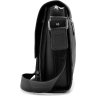 Мужская сумка-планшет из высококачественной кожи флотар черного цвета на плечо TARWA (21699) - 5