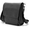 Мужская сумка-планшет из высококачественной кожи флотар черного цвета на плечо TARWA (21699) - 7